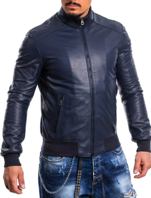 Giubbotto in hotsell pelle blu