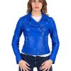 chiodino da donna in vera pelle bluette
