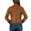 Chiodo da donna in vera pelle scamosciato cuoio