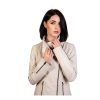 giacca donna in vera pelle beige