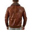giubbotto aviatore in vera pelle vintage cuoio