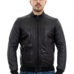 Giubbotto da uomo in vera pelle nero Image